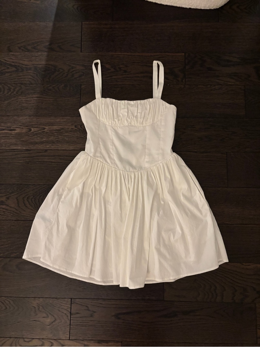 Zara White Spaghetti Strap Mini Dress